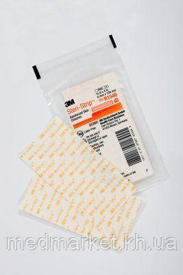 Пластир шкірний Steri Stripe 6 мм х 100 мм для безшовного зведення країв ран R1546
