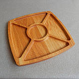 Дерев’яна тарілка. Декоративний посуд. Менажна тарілка. Посуд з дерева., фото 5