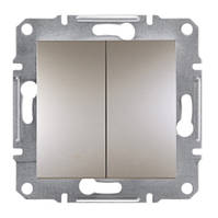 Кнопковий вимикач двоклавішний бронза Asfora Schneider electric EPH1100169