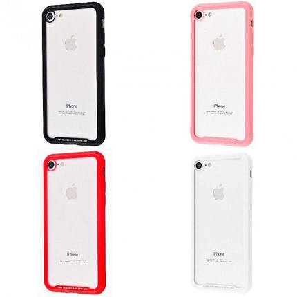 Чохол Transparent Glass case+TPU corners для Apple iPhone 7/8 (4 кольори), фото 1