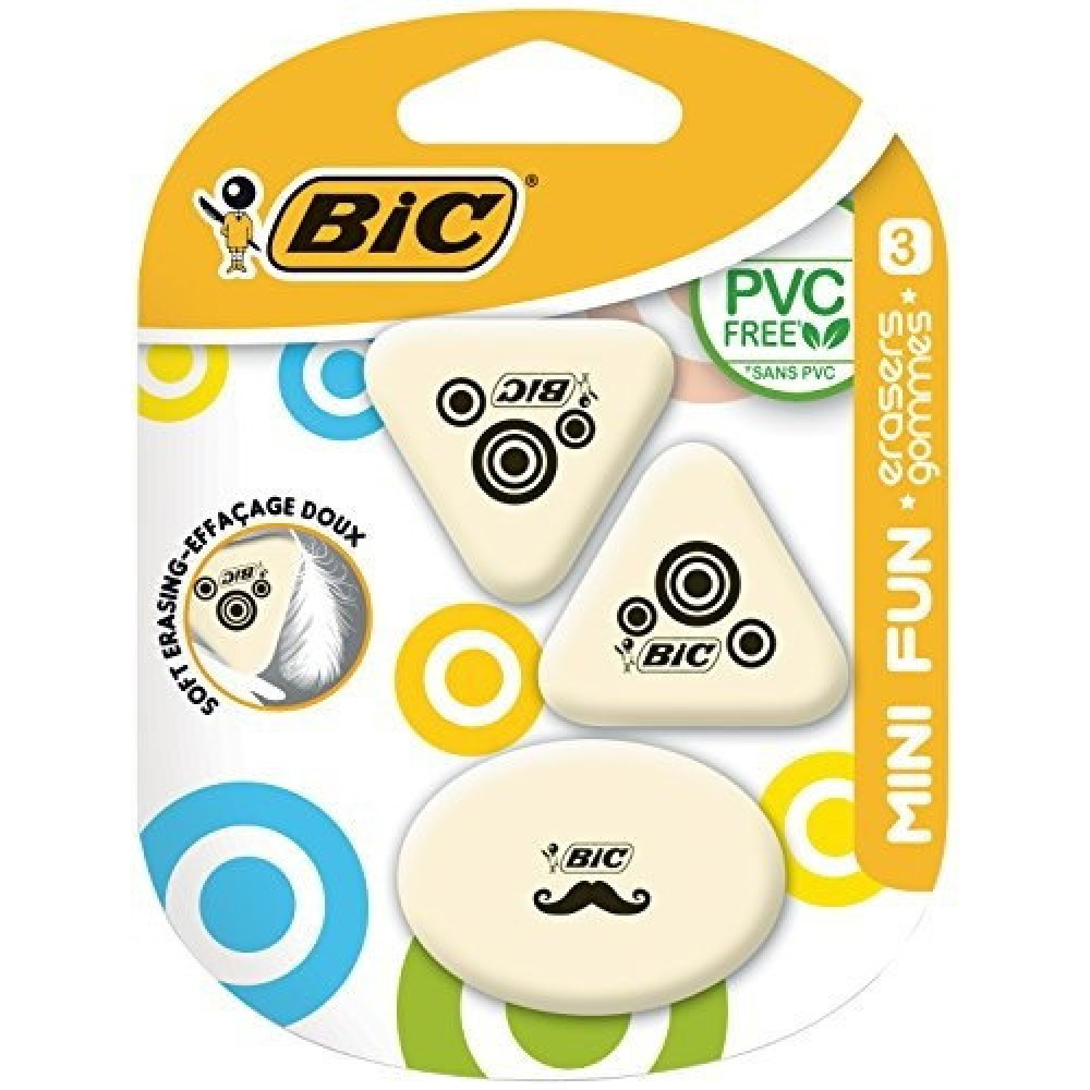 ТМ "BIC" Гумка-гумка Mini Fun (3 шт/уп)