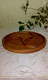Дерев’яна тарілка. Декоративна подуда. Менажна тарілка. Посуд з дерева., фото 3