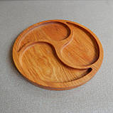 Дерев’яна тарілка. Декоративна подуда. Менажна тарілка. Посуд з дерева., фото 4
