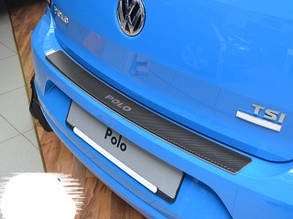 Накладка на бампер Volkswagen Polo 5 5D CARBON