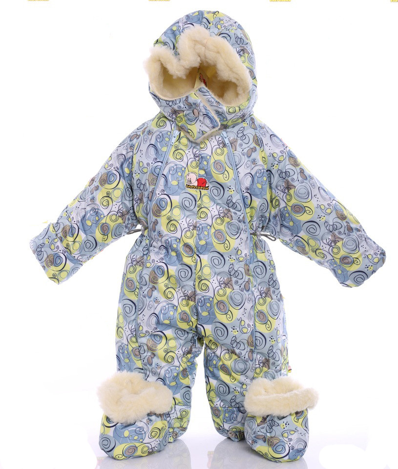 Зимовий комбінезон трансформер Блиск ТЗ 1734. На овчині. Згортається в конверт