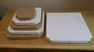 Коробка для піци, 45 см коричнева (бура, крафт), 450х450х40 мм (мінімальне замовлення 50 шт.)