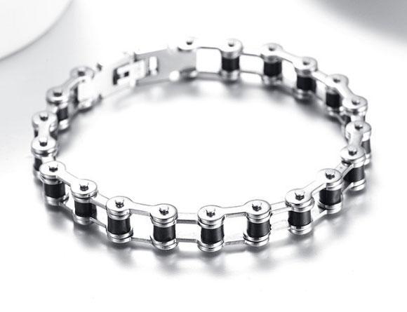 Чоловічий браслет Primo Biker 205 - Black&Silver, фото 1