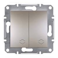Вимикач прохідний двоклавішний бронза Asfora Schneider electric EPH0600169