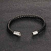 Чоловічий шкіряний браслет Primo Collar з магнітною застібкою - Black, фото 2