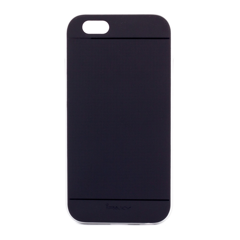 Чохол-накладка iPaky для iPhone 6/6S TPU+PC Чорний/сріблястий