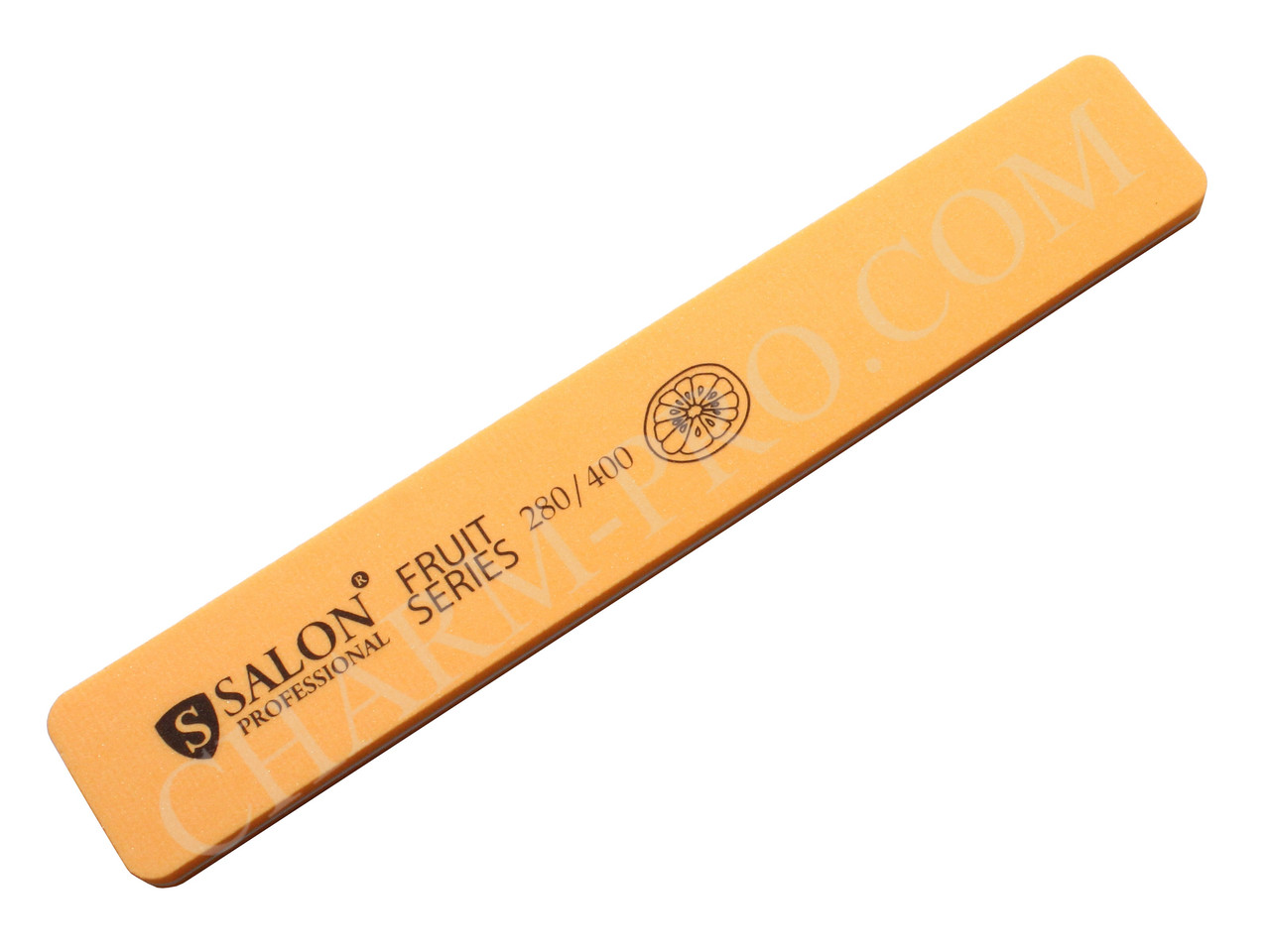 Пилочка пряма широка для шліфування Salon Professional Fruit Series 280/400 grit (Orange)