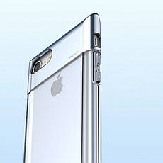 Чохол-накладка ROCK для iPhone 7 (4.7") Crystal ser. TPU+PC Блакитний(648182), фото 4