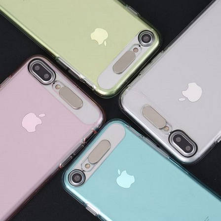 Чохол-накладка ROCK для iPhone 7 (4.7") Tube ser. TPU Рожевий/прозорий(649431), фото 3