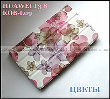Ніжні квіти чохол книжка Huawei T3 8 KOB-L09, чохол TFC Flowers