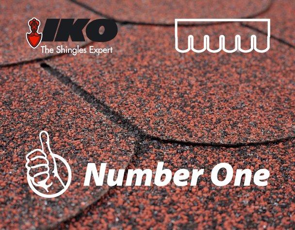 Бітумна черепиця IKO Number One Beaver (90) Red