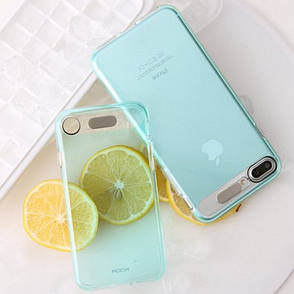 Чохол-накладка ROCK для iPhone 7 (4.7") Tube ser. TPU Синій/прозорий(649448), фото 3