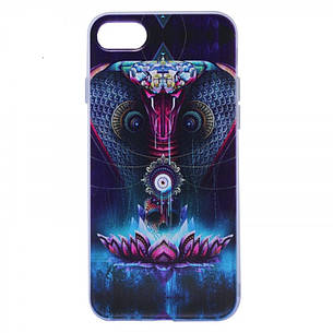 Чохол-накладка для iPhone 7 (4.7") Космічні тварини ser. TPU Прозорий/Кобра, фото 1