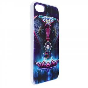 Чохол-накладка для iPhone 7 (4.7") Космічні тварини ser. TPU Прозорий/Кобра, фото 3