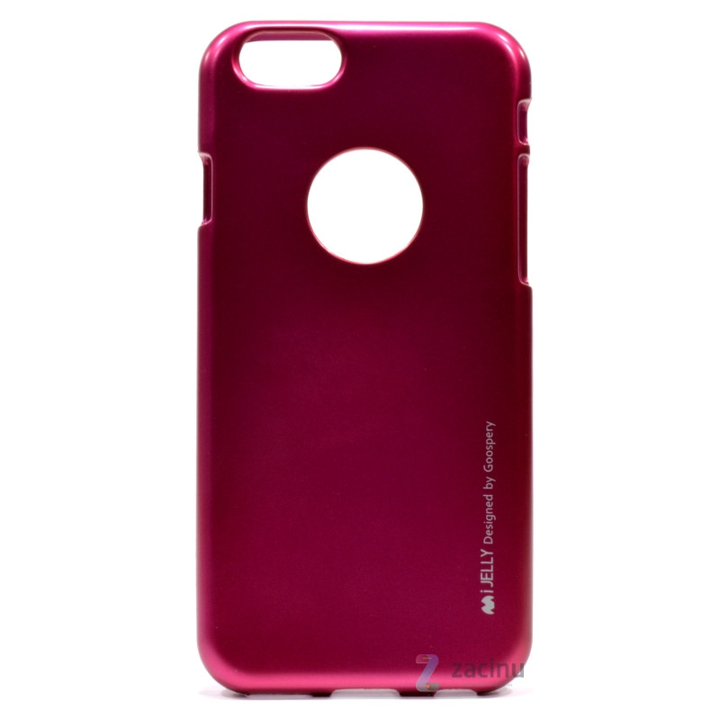 Чохол-накладка Mercury для iPhone 6/6S iJelly Metal ser. TPU Малиновий(288995)