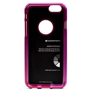 Чохол-накладка Mercury для iPhone 6/6S iJelly Metal ser. TPU Малиновий(288995), фото 4