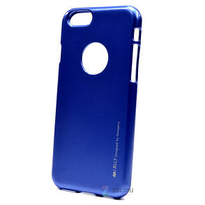 Чохол-накладка Mercury для iPhone 6/6S iJelly Metal ser. TPU Синій(289039), фото 3