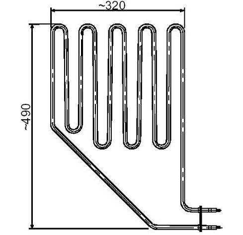 Тен для сауни (каменки) 2500W/220V з неіржавкої сталі (з БОКОВими виходами внизу) Balcik, Туреччина, фото 1