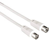 Антенный кабель SAT Hama коаксиальный разъем-коаксиальный разъем 85 dB 500см Белый