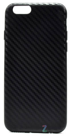 Чохол-накладка TPU для iPhone 6 Plus/ 6S Plus Carbon ser. Чорний, фото 1