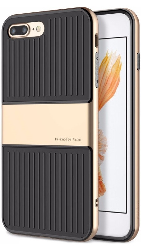 Чохол-накладка Baseus Wiapiph7p-lx0v для iPhone 7 Plus (5.5") Travel Ultrathin ser.Чорний/золотистий