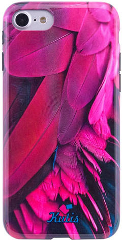 Чохол-накладка Kutis Print для iPhone 7/8 (4.7") I want personality Пір'я Blue, фото 1