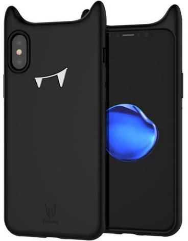 Чохол-накладка Baseus для Apple iPhone X Devil Baby ser. Black, фото 1