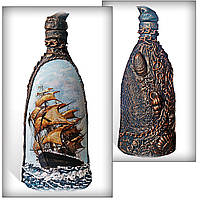 Бутылка графин в морском стиле Летящий над волной Оригинальный подарок мужчине моряку на день ВМФ