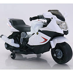 Дитячий електромобіль мотоцикл білий від 2 до 4-х років до 25кг мотор 1*12W розмір 86х44х52см