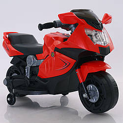 Дитячий електромобіль мотоцикл червоний T-7215 RED мотор 1*12W акумулятор 6V4AH діткам 2-4 роки