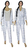 NEW! Жіночі домашні набори - піжама з брюками і халат - серія Milan Soft ТМ УКРТРИКОТАЖ!