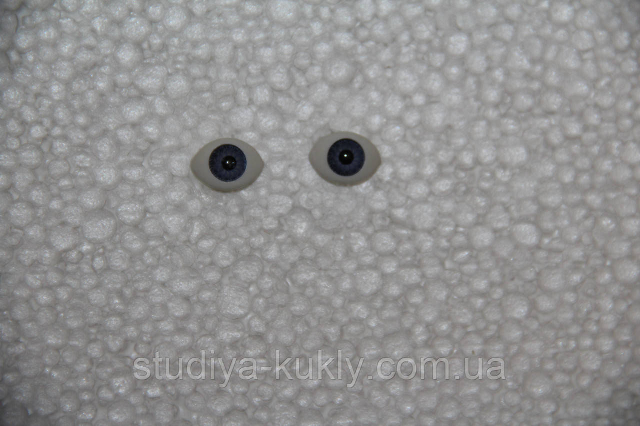 Глазки рыбки 14 мм, темно - сиреневые, № 14/3 Размер 9.6х14 мм - фото 1 - id-p67821305