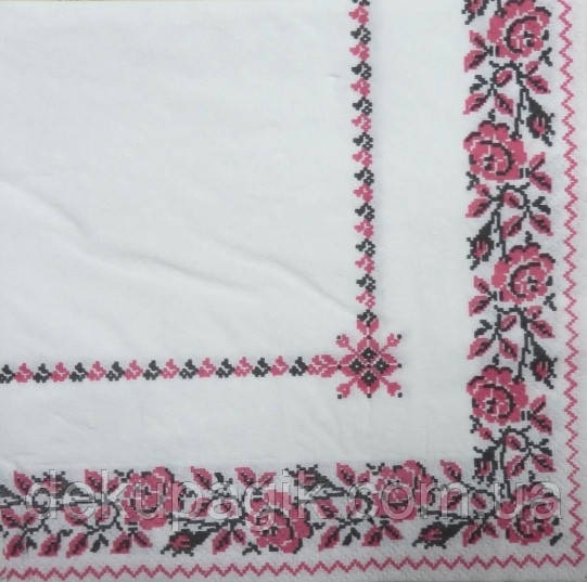 Серветка для декупажу УТ1-14 червона, 33х33см, фото 1