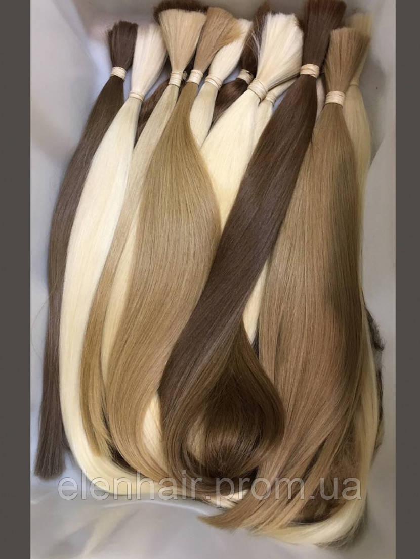 Волосся натуральне пофарбоване за щадною технологією довжина 71-90 см