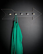 Настінний вішак для одягу Стріла (чорна), фото 2