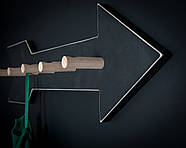 Настінний вішак для одягу Стріла (чорна), фото 3