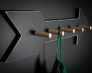 Настінний вішак для одягу Стріла (чорна), фото 4