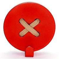 Настінний гачок для одягу Glozis Button Red