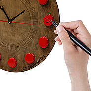 Дерев'яний настінний годинник Capsboard Watch, фото 8