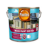 Олійна фарба на водній основі для дерев'яних фасадів Pinotex Wood Paint Duo VX+ (біла) 2,5 л