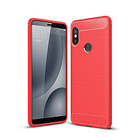 Чохол Carbon для Xiaomi Redmi Note 6 Pro бампер оригінальний Red