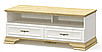 Підлогова біла низька тумба під телевізор 2Ш класика 120 см у спальню, вітальню з шухлядами Іріс Мебель Сервіс, фото 7