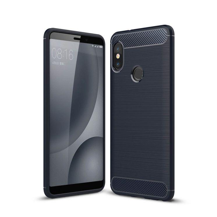 Чохол Carbon для Xiaomi Redmi S2 бампер Blue