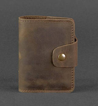 Кард-кейс книжка шкіряний 7.1 (темно-коричневий)