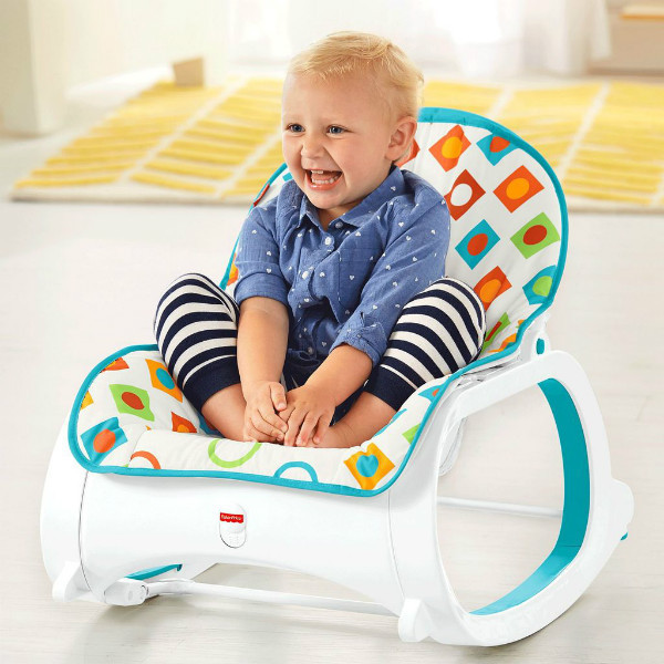 Масажне крісло гойдалка Діамант Infant-to-Toddler Rocker Geo Diamonds, фото 1