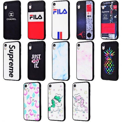 Чохол Glass case My style (Glass +TPU) для Apple iPhone 7/8 (13 видів) , фото 1